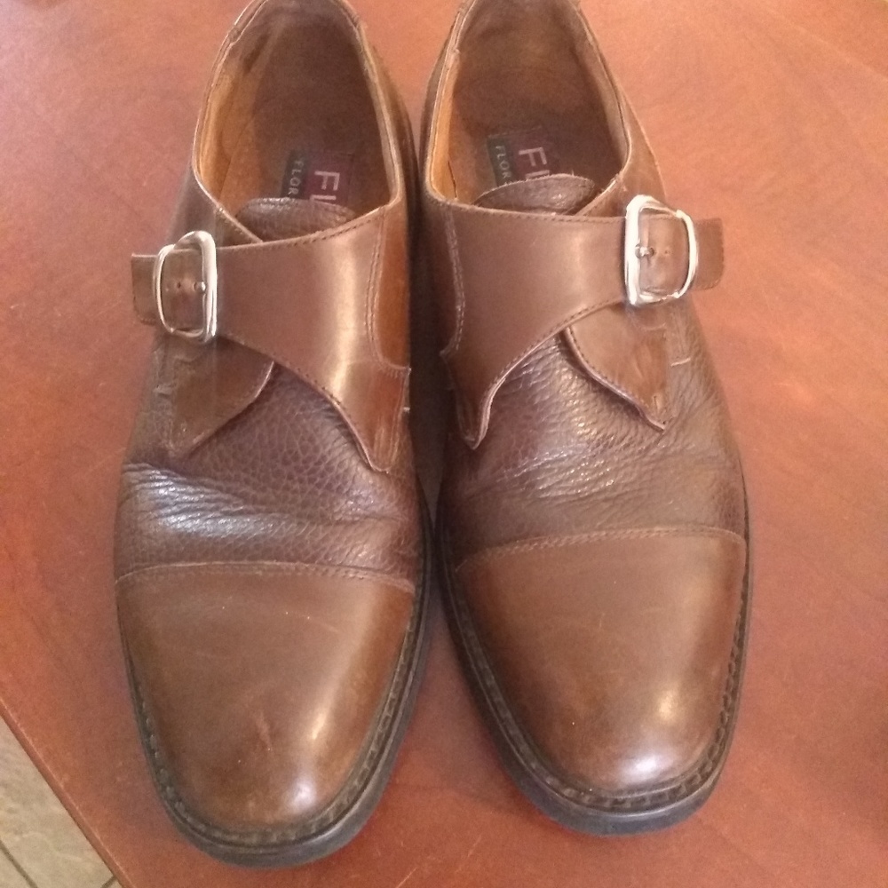 FLS Florsheim brown slip ons size 7.5